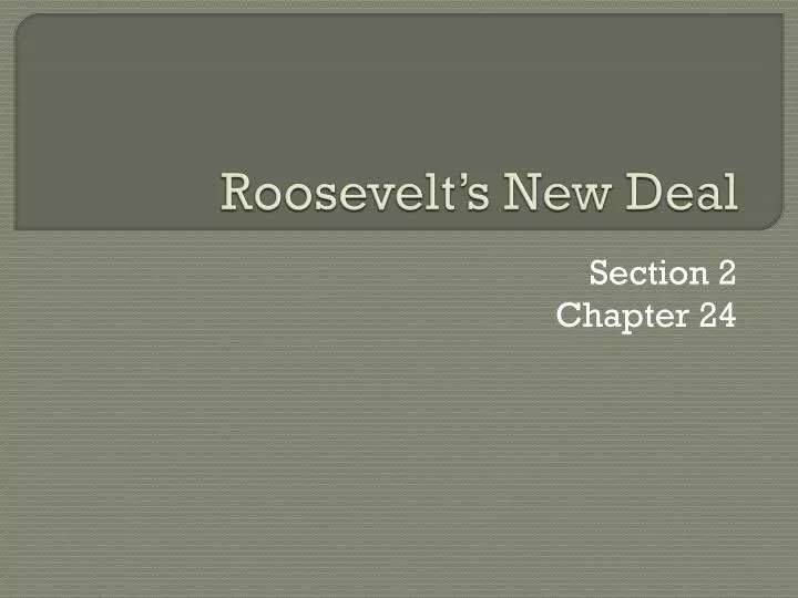 roosevelt s new deal
