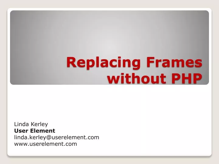 replacing frames without php