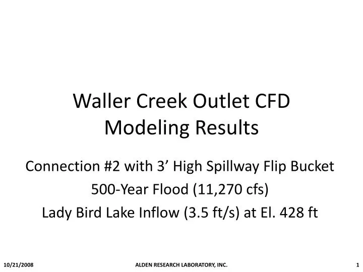 waller creek outlet cfd modeling results