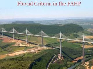 Fluvial Criteria in the FAHP