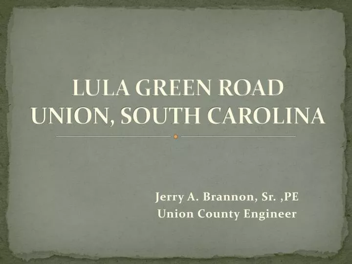 lula green road union south carolina