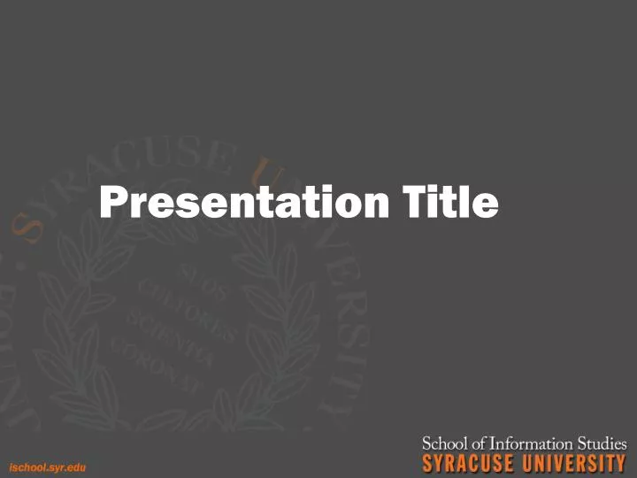 presentation title