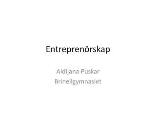 Entreprenörskap