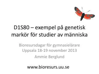 d1s80 exempel p genetisk mark r f r studier av m nniska