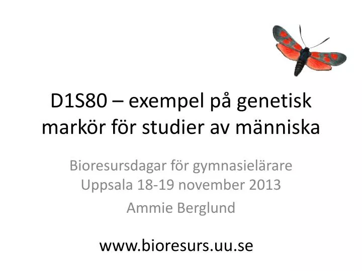 d1s80 exempel p genetisk mark r f r studier av m nniska