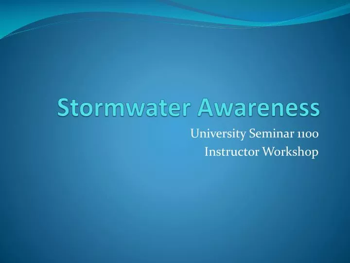 stormwater awareness