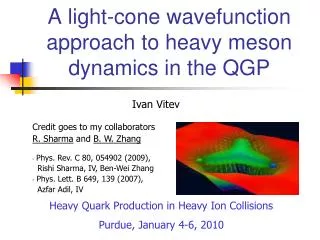 A light - cone wavefunction approach to heavy meson dynamics in the QGP