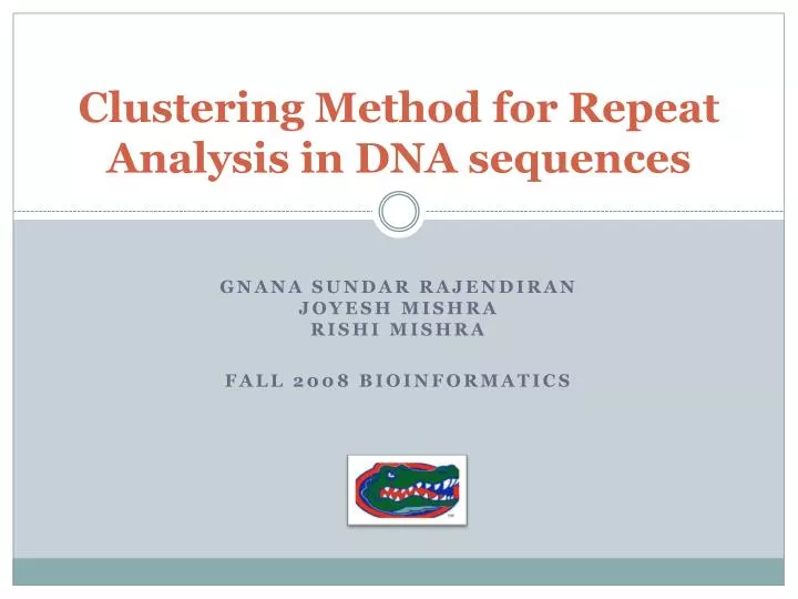 clustering method for repeat analysis in dna sequences