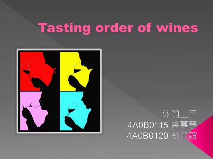 tasting order of wines