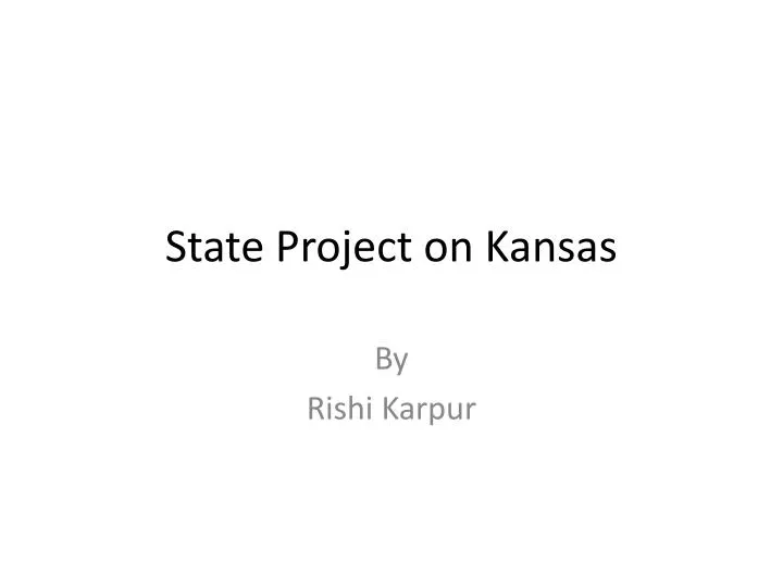 state project on kansas