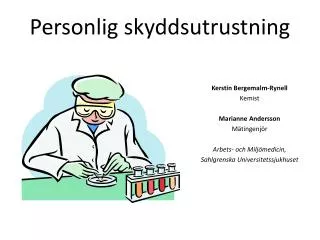 personlig skyddsutrustning
