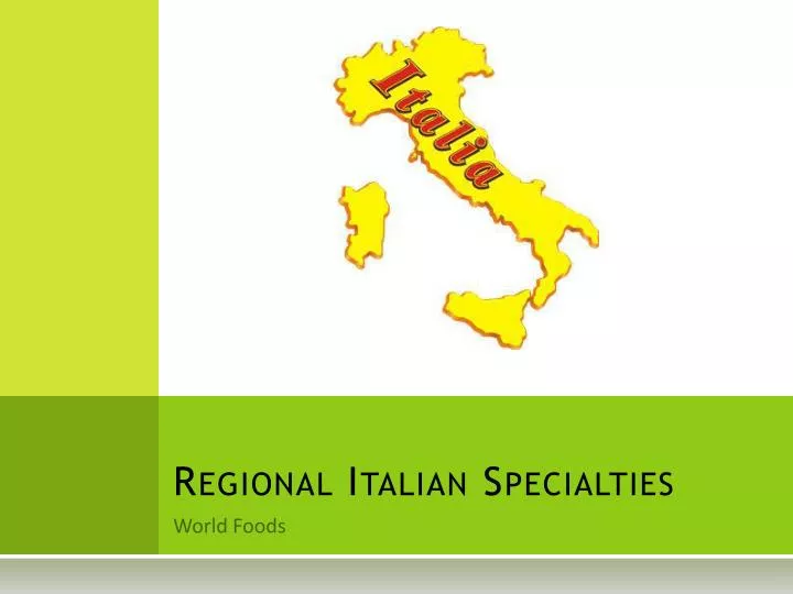 regional italian specialties