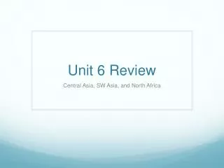 Unit 6 Review