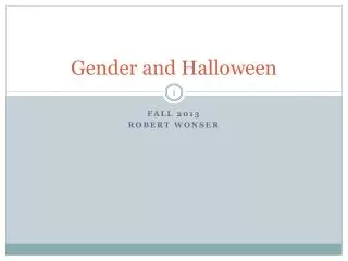 Gender and Halloween