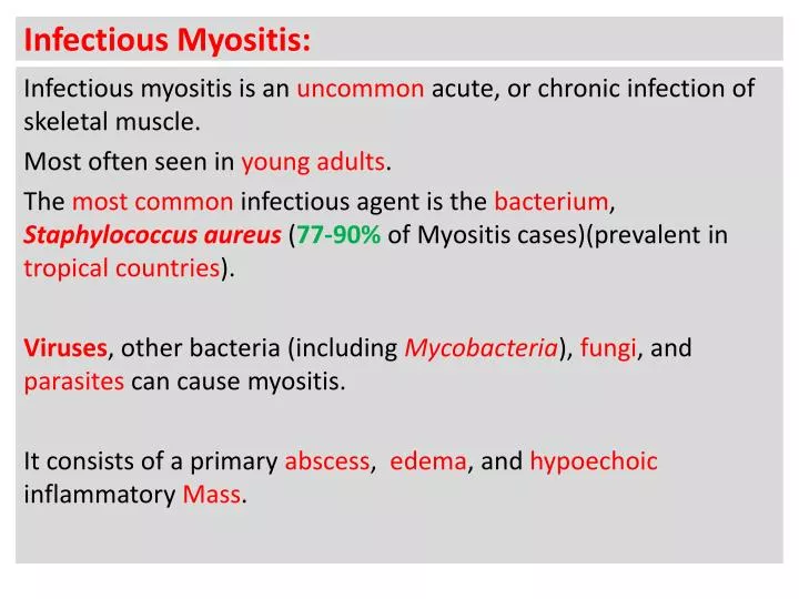 infectious myositis