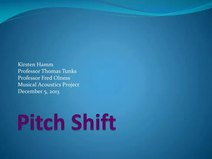 pitch shift