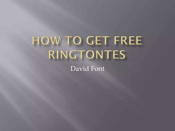 how to get free ringtontes