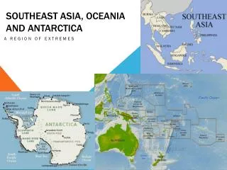 Southeast Asia, Oceania and antarctica