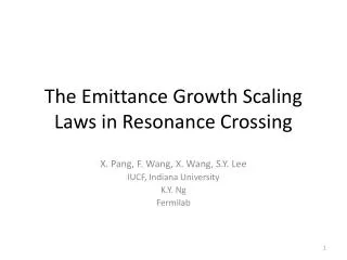 The Emittance Growth Scaling Laws in Resonance Crossing