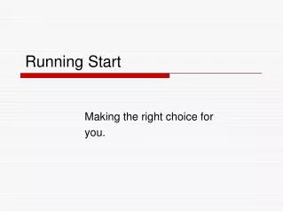 Running Start