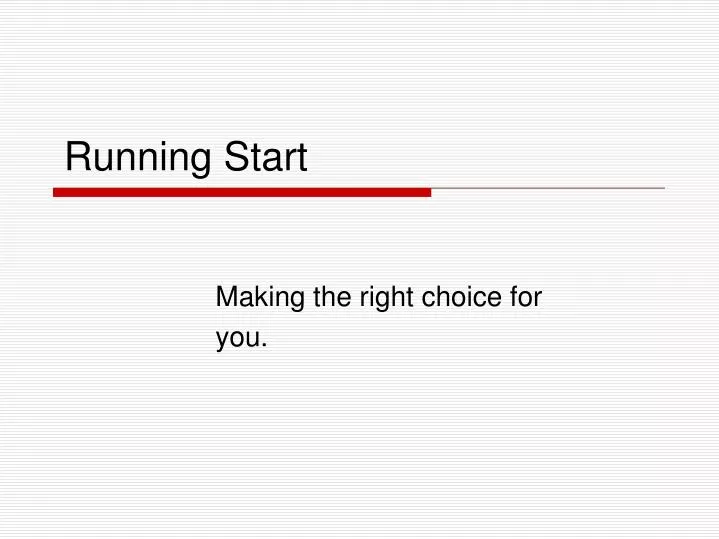 running start