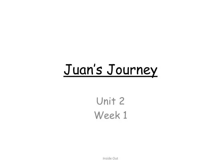 juan s journey