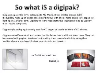 So what IS a digipak ?