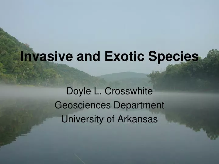 invasive and exotic species