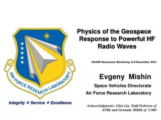 Physics of the Geospace Response to Powerful HF Radio Waves