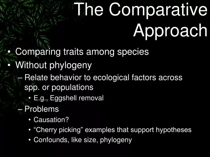 the comparative approach