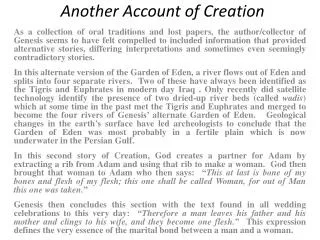 Another Account of Creation