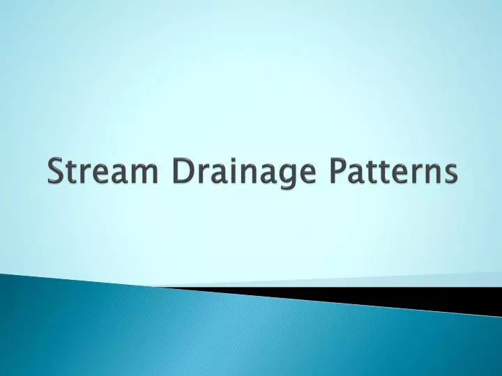 stream drainage patterns