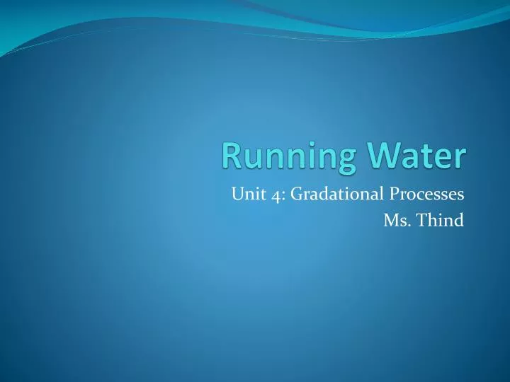 running water