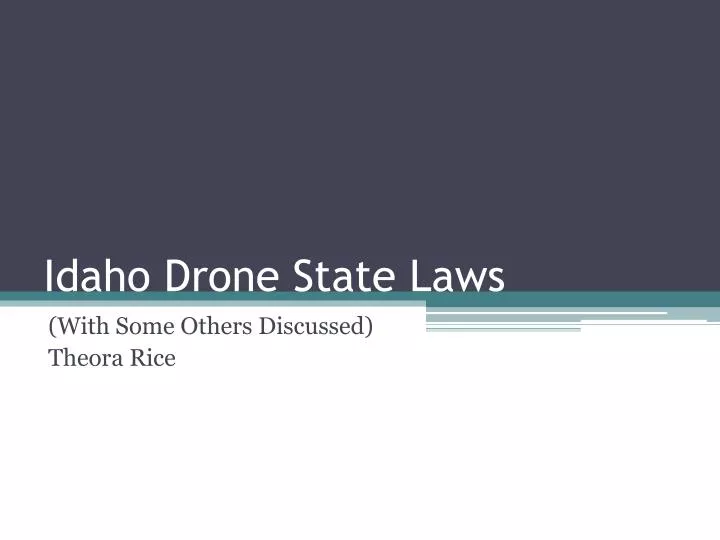 idaho drone state laws