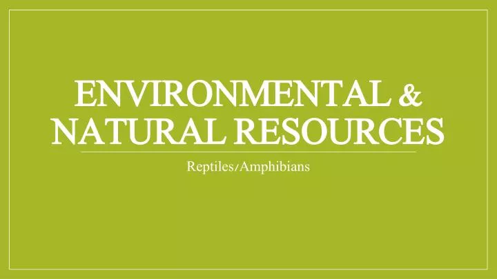 environmental natural resources