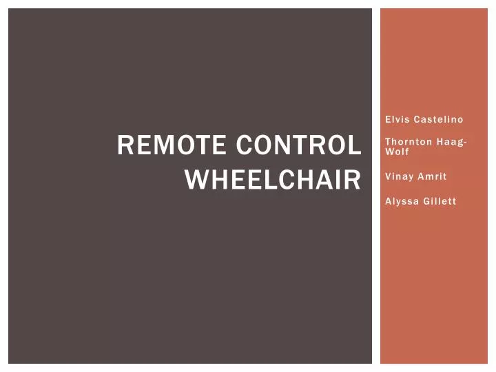 remote control wheelchair