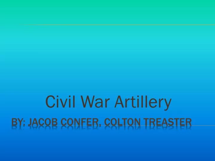 civil war artillery