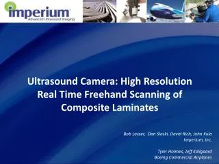 Ultrasound Camera: High Resolution Real Time Freehand Scanning of Composite Laminates