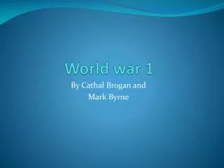 World war 1