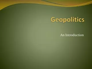 Geopolitics