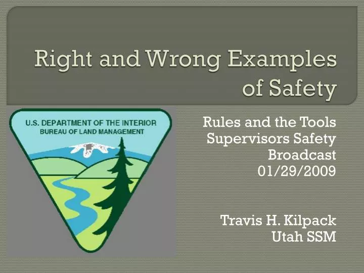 right and wrong examples of safety