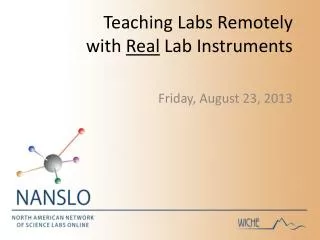 Teaching Labs Remotely with Real Lab Instruments