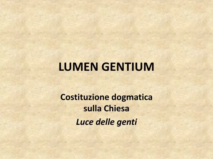 lumen gentium