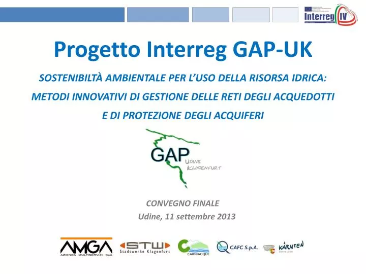 progetto interreg gap uk
