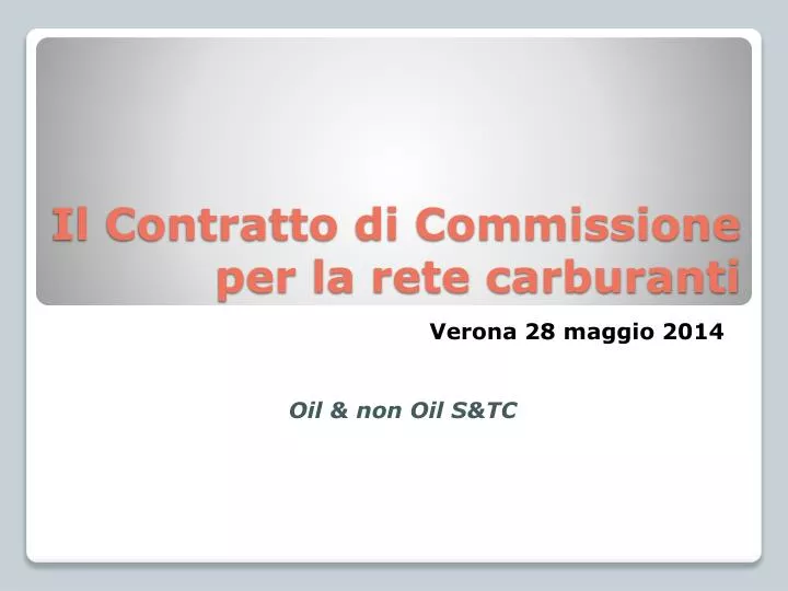 il contratto di commissione per la rete carburanti