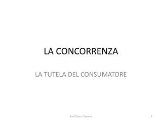 la concorrenza