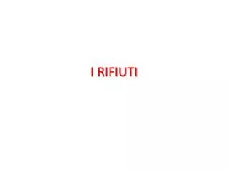 i rifiuti