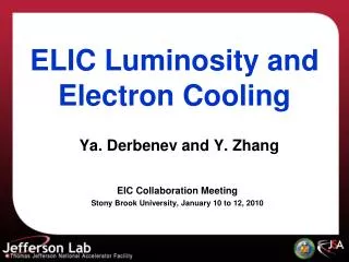 ELIC Luminosity and Electron Cooling