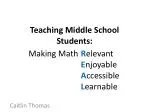 Teaching Middle School Students: