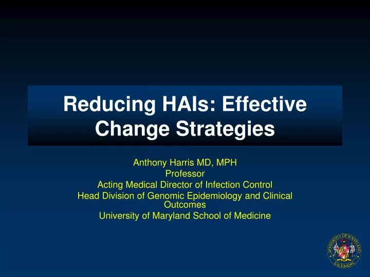 reducing hais effective change strategies